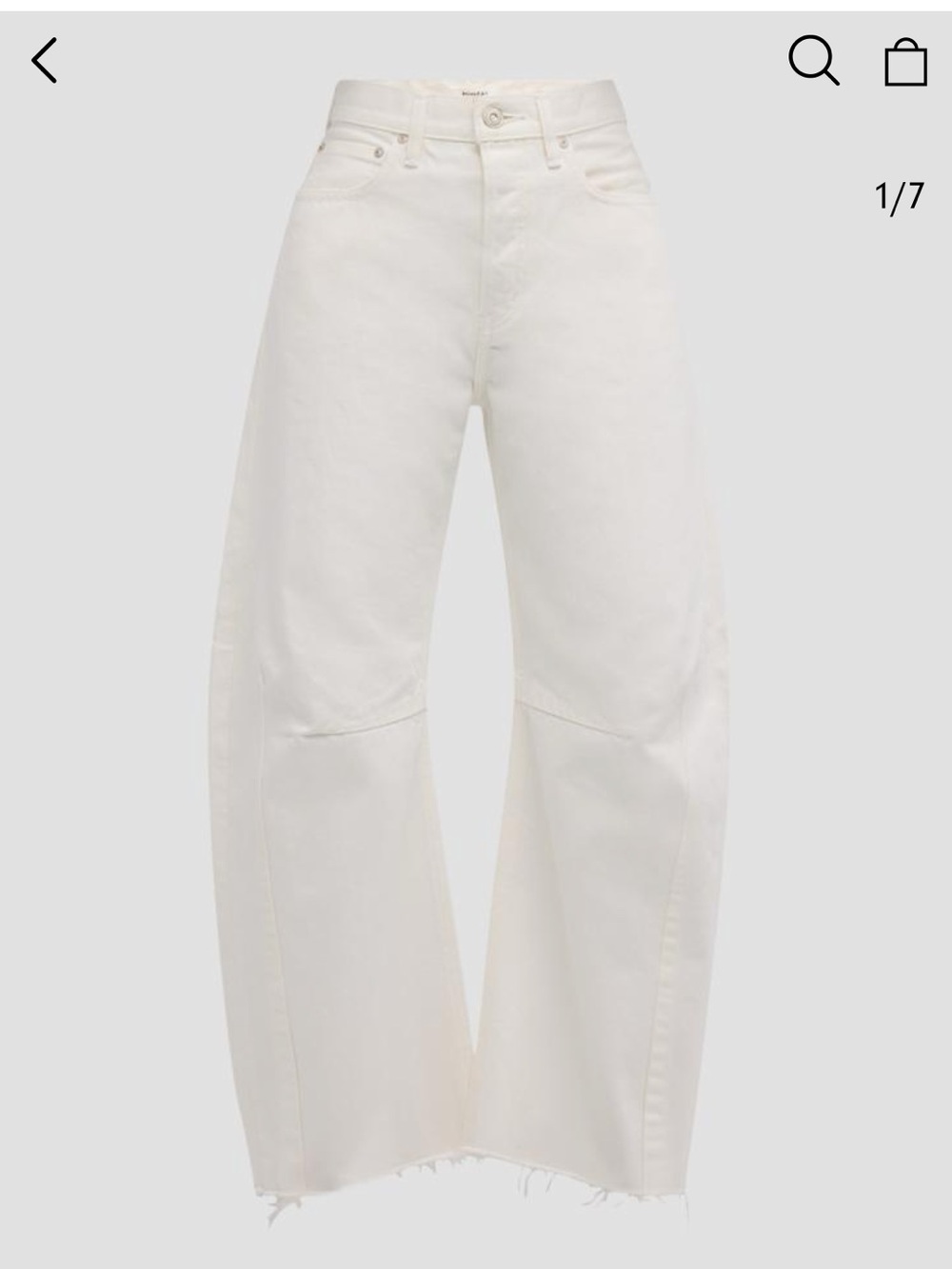 Moussy Vintage White Ozark barrel jean, size 32